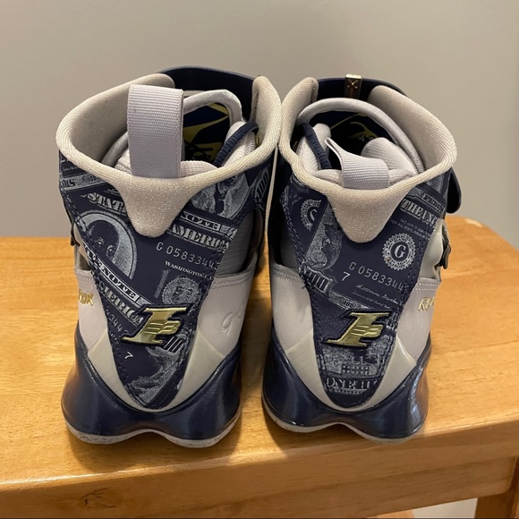 RARE VINTAGE REEBOK ANSWER 10 PUMP 'MONEY' X ALLEN IVERSON NAVY SNEAKERS - Picture 7 of 11